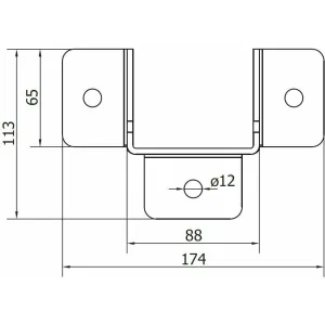 Кронштейн 175х88 мм с крепежом для LAST S/M и PADDOCK SM/2 CAME 1700006 (КАМЕ) Кронштейн 175х88 мм с крепежом для LAST S/M и PADDOCK SM/2 CAME 1700006 (КАМЕ)
